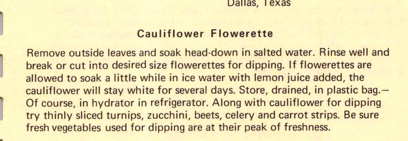 Cauliflower Flowerette