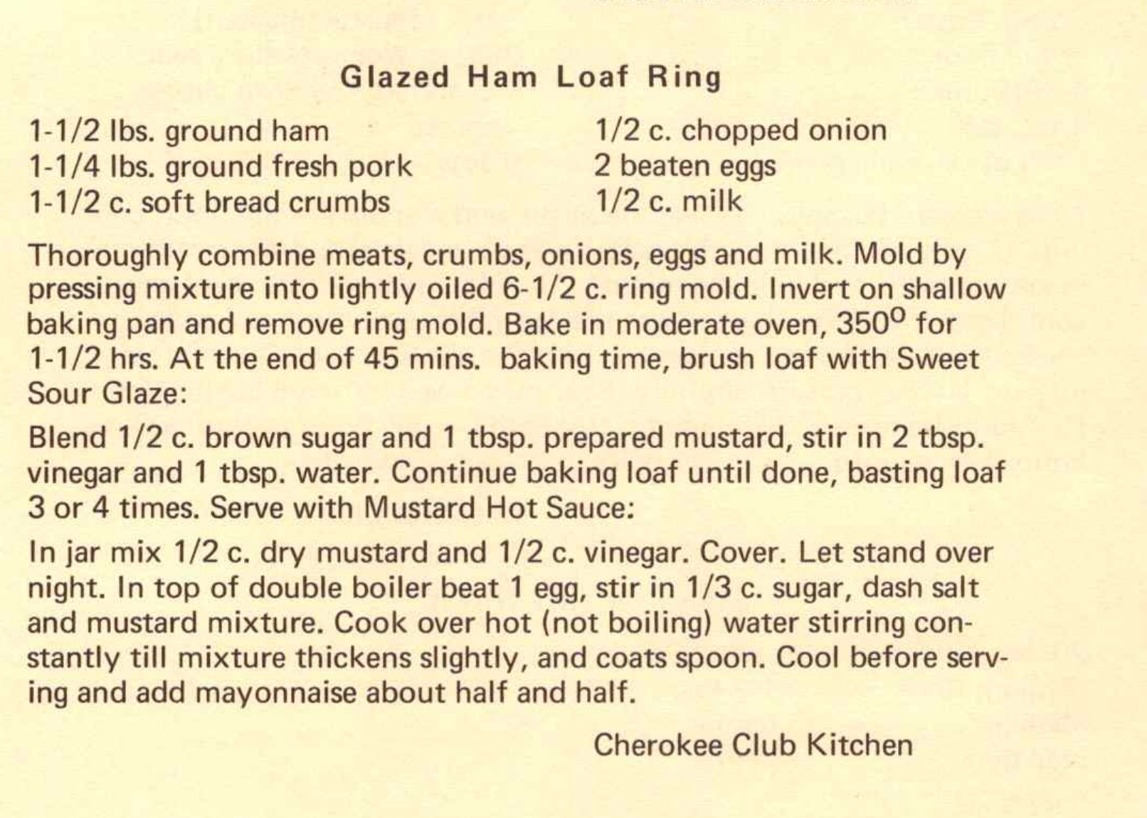 Glazed Ham Loaf Ring