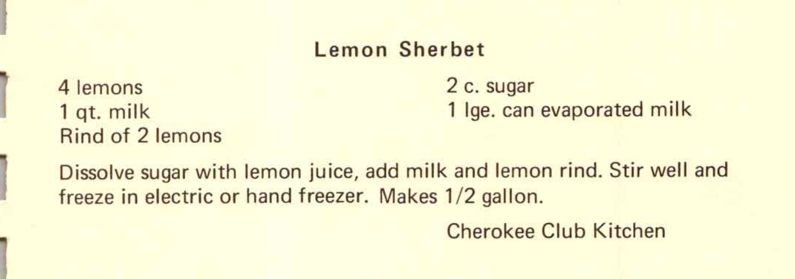 Lemon Sherbet
