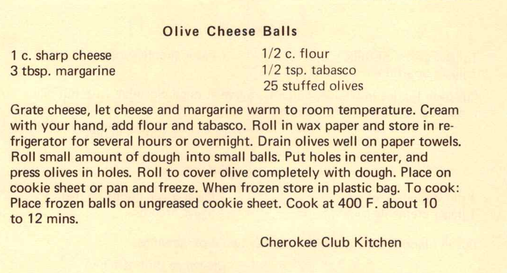 Olive Cheese Balls